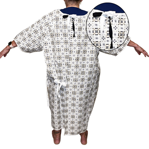 Bata de algodón con estampado para pacientes, para clínica médica, para Hospital, personalizada, con Logo personalizado - Product Image 3