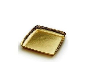 Stocked High Finishing Metal Serving Copper Golden Silver Hammered Design and <b>Plain</b> Tabletop Decorative Galvanized Metal - Product Image 6