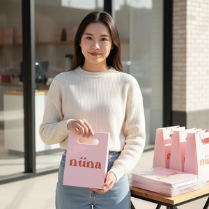 Bolsas de Regalo de Papel Ecológico Blanco de Lujo Hechas a Mano, Reciclables, con Diseño de Mármol y Asa de Mano para Calcetines, Zapatos y Ropa - Product Image 4
