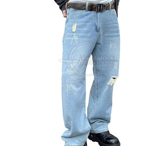 Vente entière personnalisée hommes grande taille jambe large jean pantalon personnalisé hommes pantalon ample à vendre 2025 - Product Image 5