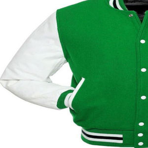 Vente chaude hommes hiver Baseball Bomber veste Cool Style Varsity Letterman avec col montant sur mesure Pakistan laine tissu - Product Image 4