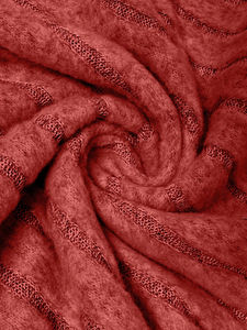 Suéter de Punto Tipo Waffle de Cuello Redondo para Mujer, Personalizado, de Color Sólido, para Invierno - Product Image 3