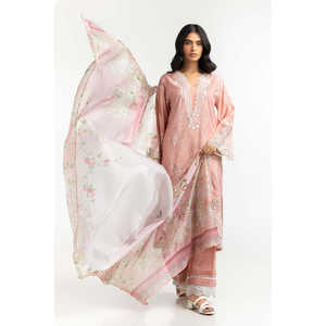 Conjunto de Top de Gasa Bordado con Lurex Morado y Shorts de Mezclilla, Traje de 2 Piezas para Primavera/Verano, Largo por Encima de la Rodilla, Talla XS - Product Image 1