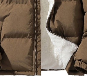 Veste matelassée d'hiver imperméable et respirante pour hommes tissu polyester/coton col montant fermeture éclair Streetwear Style avant 100% - Product Image 6