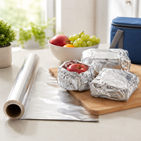 Papier aluminium Bido pour la maison, 45 cm x 15 mètres, 10 microns, qualité alimentaire, doux, enduit et gaufré, rouleau de 30 cm pour l'emballage