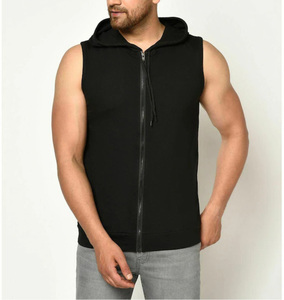 Top Vente Votre Propre logo Nouveau Style Unique Style GYM À Capuche Client Bas Prix Gym Sans Manches Hoodies Hommes - Product Image 4