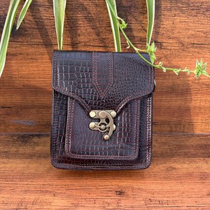 Nuevo bolso de cuero cruzado con patrón de cocodrilo marrón, Mini bandolera cosida a mano para mujer, bolso estético elegante Vintage - Product Image 3