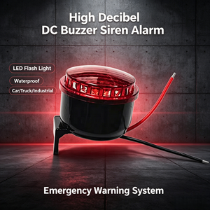 <span class=keywords><strong>Alarm</strong></span> Sirine Buzzer DC Desibel Tinggi Dengan Lampu LED Berkedip Tahan Air Sistem Peringatan Darurat untuk Mobil Truk Penggunaan Industri - Product Image 1