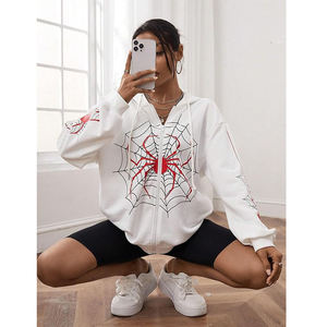 Impression de LOGO personnalisée 100% coton coréen loisirs français éponge décontracté poids lourd fermeture éclair sport à capuche unisexe - Product Image 4