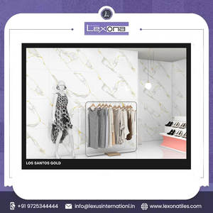 Azulejos vitrificados Golden Vein Pisos decorativos de diseño moderno para pisos interiores Medidas de 600 mm X 1200 mm Ladrillo refractario de 5mm - Product Image 6