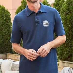 Polo de Golf para Hombre, de Alto Rendimiento, con Textura Acanalada, que Absorbe la Humedad, con Rayas - Product Image 1