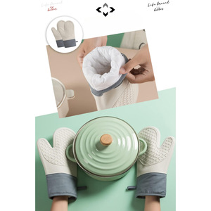 <b>Silicone</b> Oven Mitt-100% Heat Resistant Non-Stick Kitchen Glove 1 Pack - Product Image 2