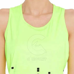 เสื้อกล้ามผู้หญิงผ้าฝ้ายโพลีเอสเตอร์ชุดออกกำลังกายเล่นฟิตเนสระบายอากาศได้ดีสไตล์ล่าสุด - Product Image 6