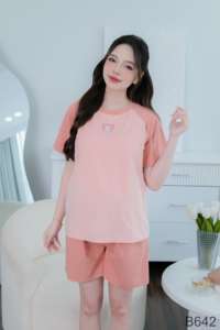 Conjunto de ropa de maternidad de algodón suave, elástico en 4 direcciones, transpirable y absorbente del sudor con estampado afilado, ropa informal B642 - Product Image 5