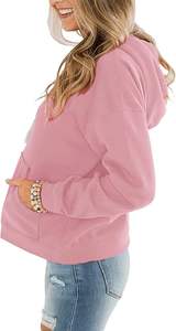 ชุดวอร์มผ้าฝ้ายแบบสวมหัวโอเวอร์ไซส์ของผู้หญิงชุดวอร์มมีฮู้ดและกางเกงขายาวทรงครอป - Product Image 6