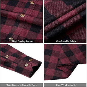 Camisa de Franela para Hombre, Venta Caliente, Ropa Casual, Nuevo Diseño, Tallas para Adultos, Transpirable, Precio al por Mayor, Camisa de Franela para Hombre Hecha a Medida - Product Image 5