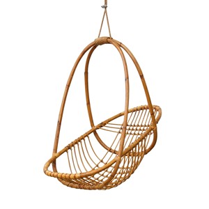 Muebles de balcón, hamaca de capullo de ratán, silla, columpios de terraza, patio, sillas cómodas con cojín, almohada, soporte FBA - Product Image 1