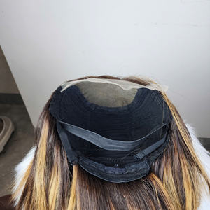 Perruque longue dentelle frontale Highlight cheveux humains vierges dentelle transparente sans colle double tirage pour les femmes noires - Product Image 5