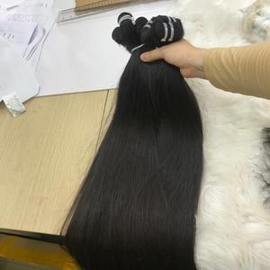 Article chaud 100% paquets de cheveux crus vierges Extensions de cheveux raides soyeux doux de haute qualité Cheveux raides naturels - Product Image 2