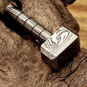 สร้อยคอจี้เหล็กดามัสกัสงานแฮนด์เมด ดีไซน์ล่าสุด รูปทรงค้อนเหล็ก ทำด้วยมือ - Product Image 6