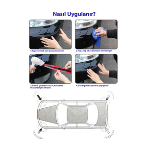 Car <b>Bumper</b> Protection Strip 2 Pcs White Flexible Anti Scratch Impact Guard for Cars - Product Image 3