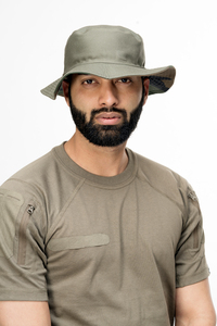 Camuflaje táctico Reversible Ligero Boonie Sombrero Absorbe la humedad Terry Algodón Ala ancha Paneles de malla transpirable personalizados - Product Image 4