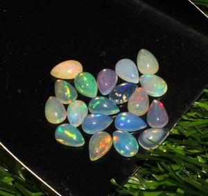 Ópalo etíope natural 5x8mm corte pera cabujones sueltos piedras preciosas para la venta - Product Image 6