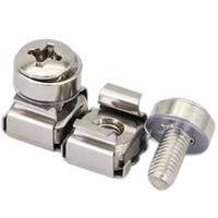 JSCREW Ensemble de vis, écrous et rondelles en acier inoxydable pour montage en rack de serveur, armoire réseau, étagère de routeur