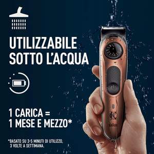 Recortadora de Barba Eléctrica para Hombre con 40 Ajustes de Longitud de Cabello y Cuchilla de Acero Inoxidable, con Cable e Impermeable IPX7 - Product Image 1
