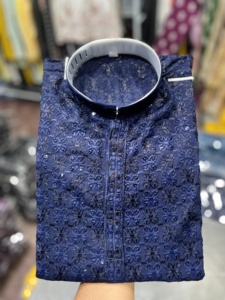 Vêtements traditionnels vêtements de fête indiens pour hommes vêtements ethniques pour cérémonies mariages vêtements de fête Kurta pour hommes élégant indien - Product Image 5