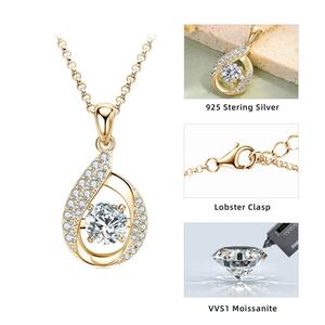 925 Sterling Silver D Color VVS 6.5mm 1Carat Brilliant Cut <b>Moissanite</b> Infinity Pendant <b>Necklaces</b> Women High Quality Wedding Gift - Product Image 4