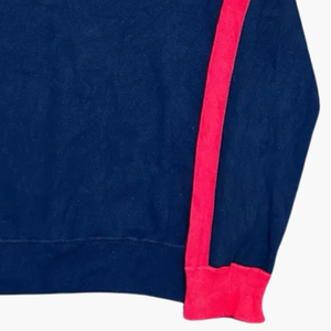 <b>Men's</b> Navy Sweatshirt With Striped Sleeves Crew Neck Cotton Balended Casual Basics Top <b>For</b> <b>Men</b> - Product Image 6