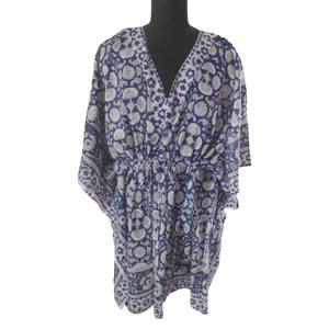 Bloc imprimé sans manches Maxi coton indien Maxi robes pour femmes KFCS197 coton été Maxi robe 100% organique porter concepteur - Product Image 4