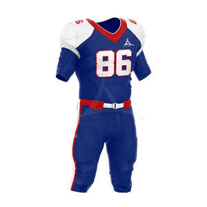 Uniforme de football américain sur mesure respirant, taille plus, manches courtes, tissu 100% polyester pour les équipes et les joueurs, fabriqué au Pakistan - Product Image 2