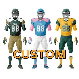 Uniformes de fútbol americano juvenil personalizados al por mayor de la mejor calidad con diseño popular y su propio logotipo - Product Image 6