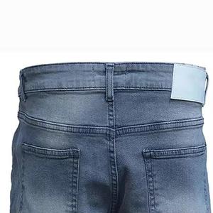 Short cargo ample et ample en vrac en denim pour hommes avec logo personnalisé - Product Image 5