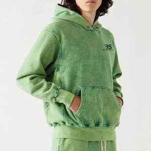 Stylish Acid Wash Hoodie <b>For</b> <b>Men</b> Cotton Blended <b>Mens</b> Hoodie With Acid Wash Finish And Front <b>Pouch</b> Pocket - Product Image 3