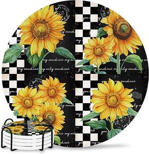 Dessous de verre en bois et résine de meilleure qualité Dessous de verre en résine en bois pour boissons Dessous de verre pour café Ensemble décoratif fait à la main de 4 - Product Image 2