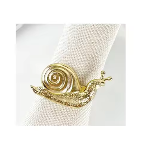 Ronds de serviette ronds en métal argenté populaires pour le décor de Table de dîner de mariage porte-serviettes porte-mouchoir à un prix abordable - Product Image 2