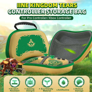 For Nintendo <b>Switch</b> OLED Green Protective <b>Case</b> Featuring for Zelda Toad Design Made of EVA Material - Product Image 3