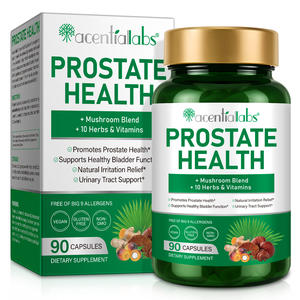 Acentiallaabs kapsul kesehatan prostat 90p <span class=keywords><strong>Saw</strong></span> <span class=keywords><strong>Palmetto</strong></span> campuran Reishi Maitake seng Selenium Lycopene suplemen kesehatan pria - Product Image 1