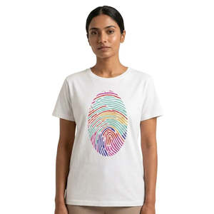 เสื้อยืดออกกำลังกายผู้ชายไซส์ใหญ่ ผ้าเจอร์ซีย์ น้ำหนัก 240 กรัม ลายโลโก้ ดีไซน์ลายลายนิ้วมือ พิมพ์ลาย หมายเลขรุ่น - Product Image 2