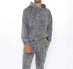 Respirant hommes lavage à l'acide survêtement très exigeant dernière arrivée confortable Anti-rides OEM service lavage à l'acide survêtement - Product Image 4