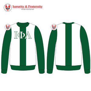 Sweat-shirt en molleton de coton brodé pour femmes Iota Phi Lambda Sorority, col rond à capuche personnalisé pour la saison hivernale - Product Image 1