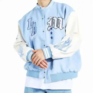 <b>Jacket</b> <b>Man</b> Plus Size Varsity <b>Jackets</b> Wholesale Custom Logo Plain Letterman Baseball 100% Wool Canvas <b>Summer</b> Embroidery 2025 - Product Image 1