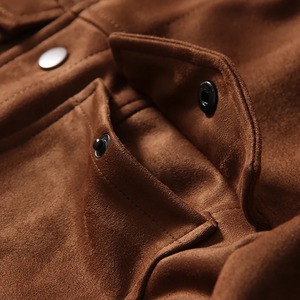 Veste en toile en cuir véritable pour homme, col vintage, multi-poches, style cargo, haute qualité, décontractée pour l'hiver - Product Image 4