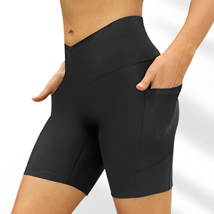 Nuevo Fitness sin costuras entrenamiento al aire libre Yoga pantalones cortos para mujeres Control de barriga cintura alta gimnasio Atlético Biker Shorts - Product Image 2