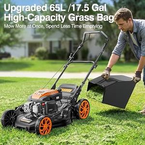 Tondeuse à gazon professionnelle tout-en-un à essence pour usage industriel, avec ramassage d'herbe, autonomie de 60 à 90 minutes, moteur 170cc - Product Image 3