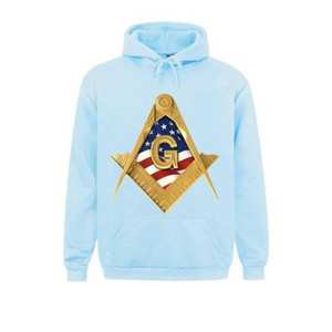 Masonic Regalia Freemason Master Mason Blue Lodge Sudadera con capucha American USA Flag Square & Compass Masonic Hoodies - Product Image 2