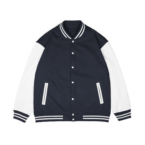 2025 chaquetas universitarias con logotipo personalizado para hombre, Mangas de cuero, bordado de chenilla, chaquetas universitarias con letras de béisbol OEM de alta calidad - Product Image 4